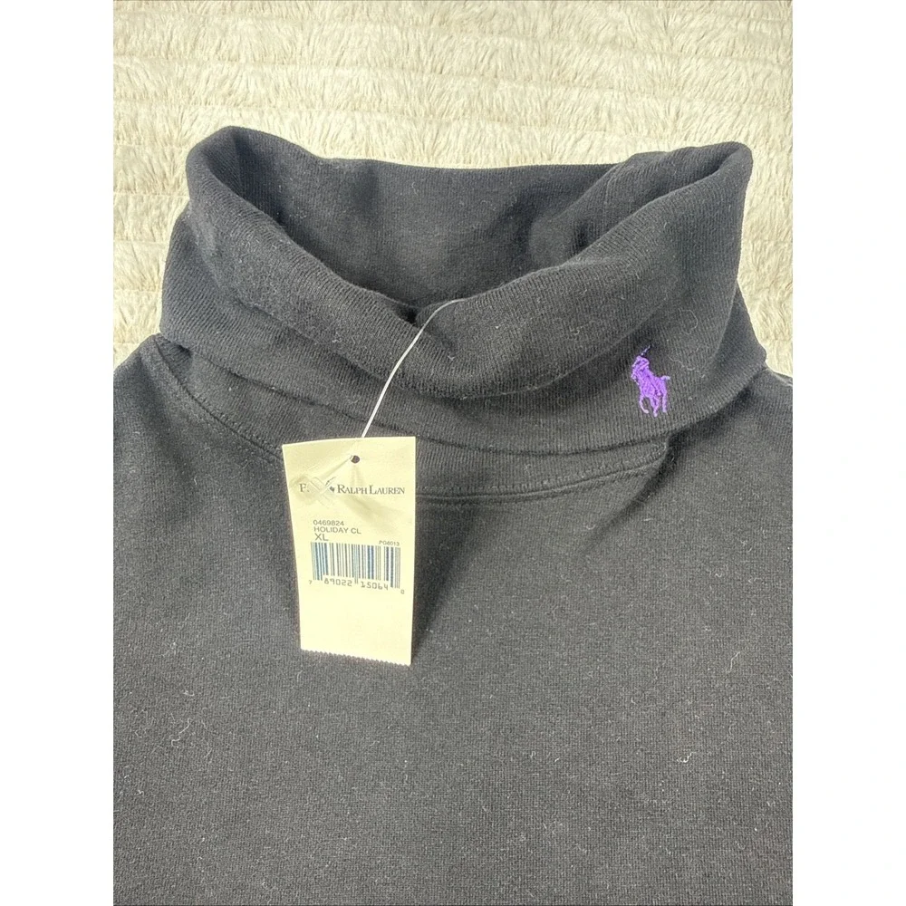 NWT Polo Ralph Lauren Mens Soft Cotton Turtleneck T-shirts Size XL Color Black